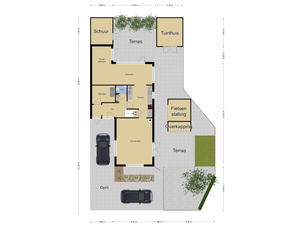 Bekijk plattegrond van Perceel overzicht van Hammarskjöldpark 10