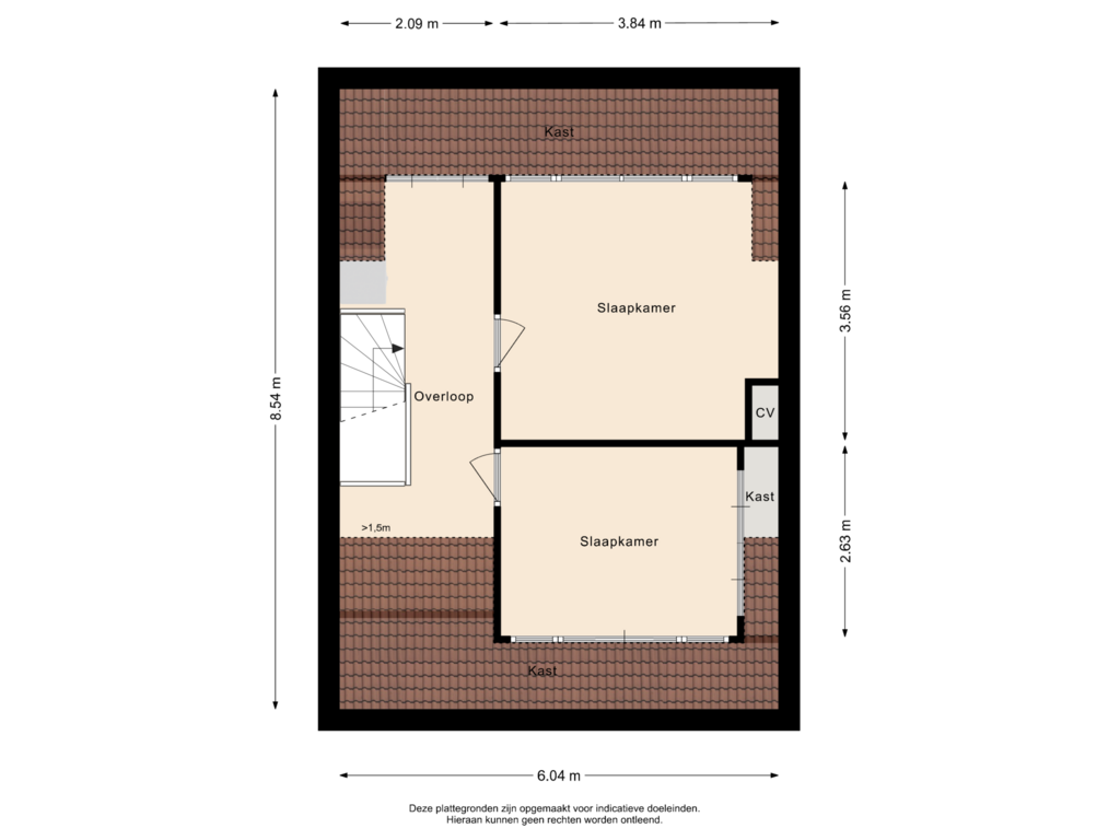 Bekijk plattegrond van Tweede verdieping van Duyncroft 7