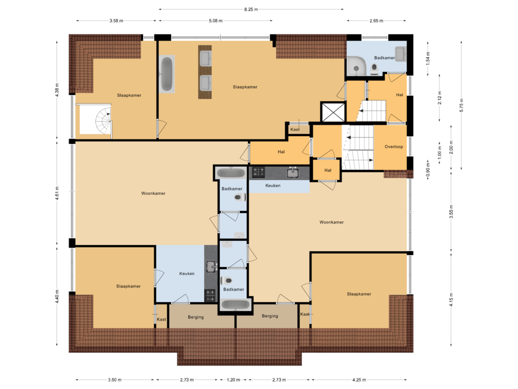 Bekijk plattegrond van Eerste verdieping van Dorpsstraat 44