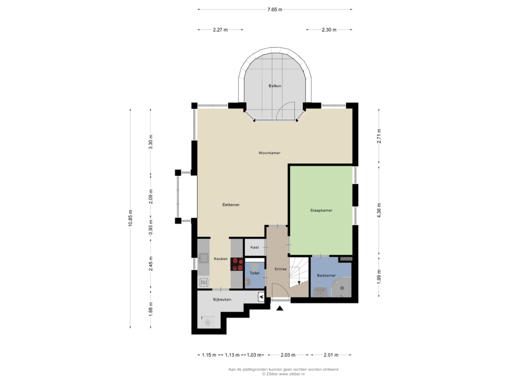 Bekijk plattegrond van Eerste Verdieping van Warmoeshof 44