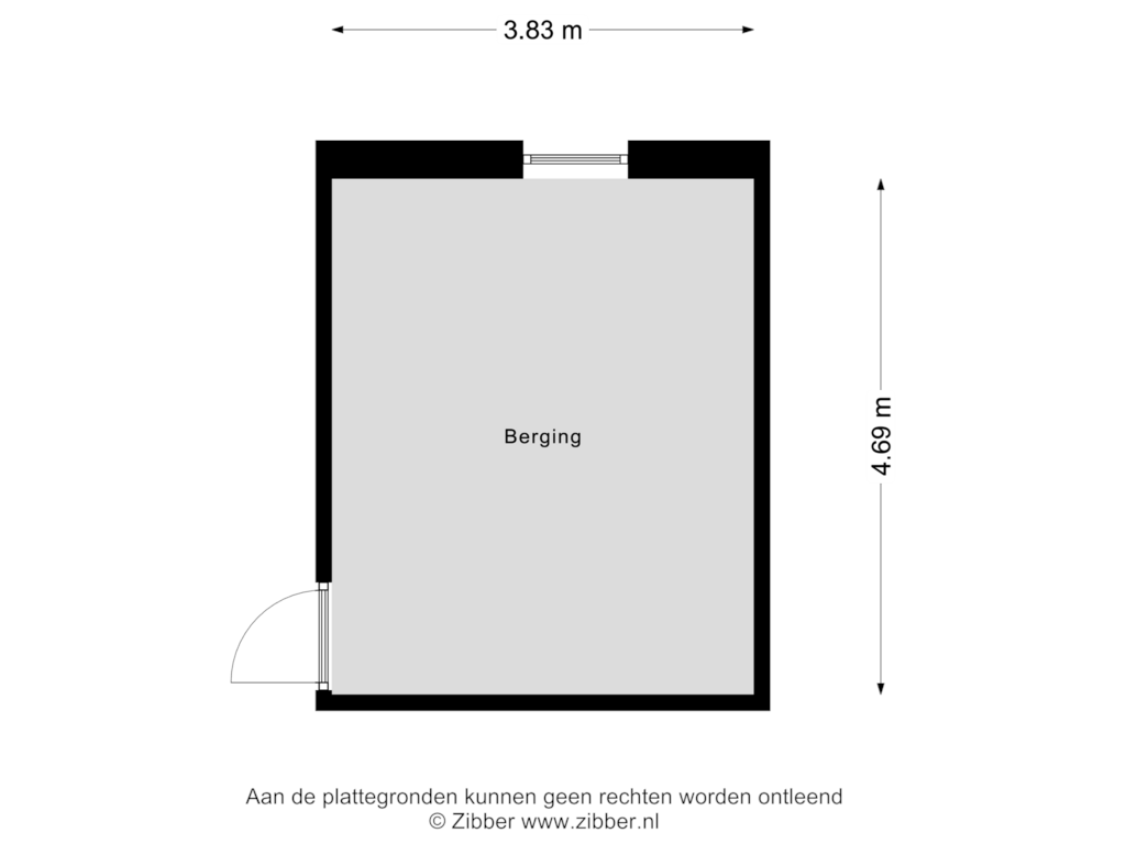 Bekijk plattegrond van Berging van Warmoeshof 44