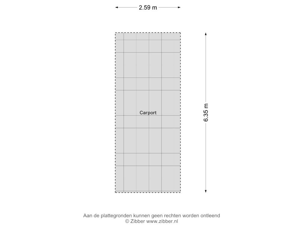 Bekijk plattegrond van Carport van Warmoeshof 44