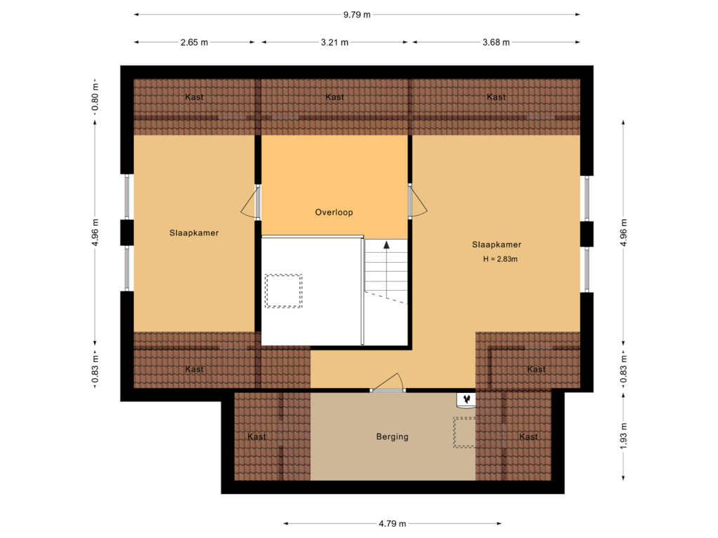 View floorplan of Eerste verdieping of De Dunsborg 6