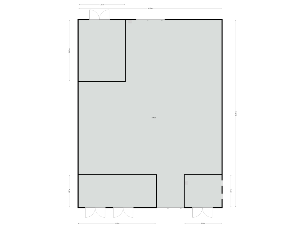 View floorplan of Schuur of De Dunsborg 6