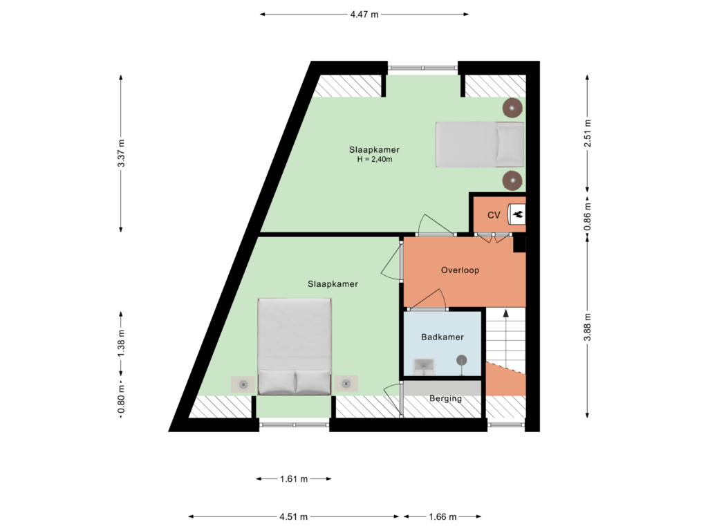 View floorplan of 2e Verdieping of Lorrainelaan 6