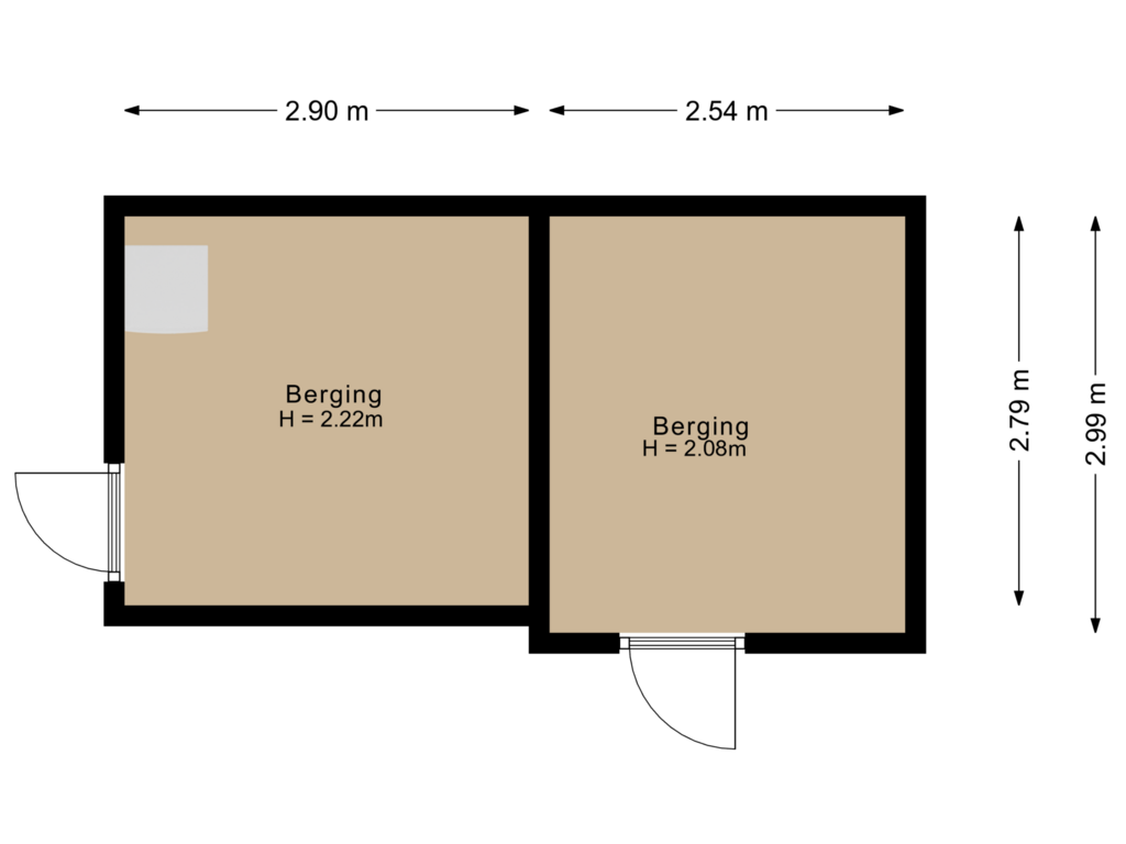 View floorplan of Berging of Bommegaerde 74