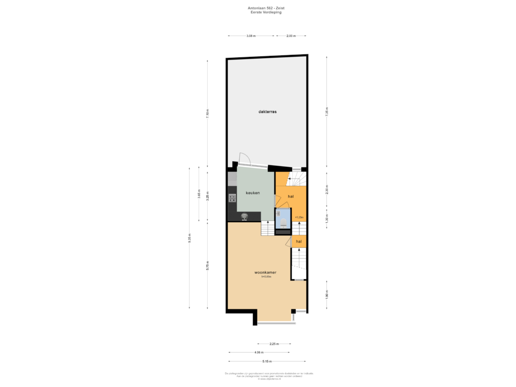 Bekijk plattegrond van EERSTE VERDIEPING van Antonlaan 562