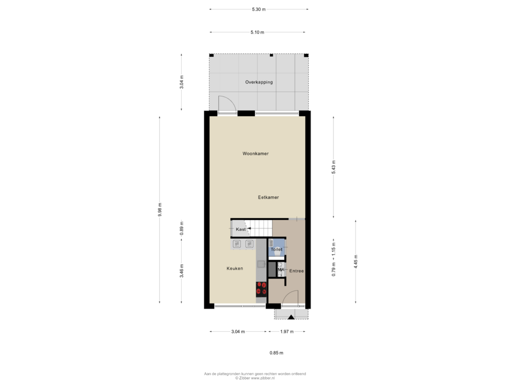 View floorplan of Begane Grond of Rekemstraat 4