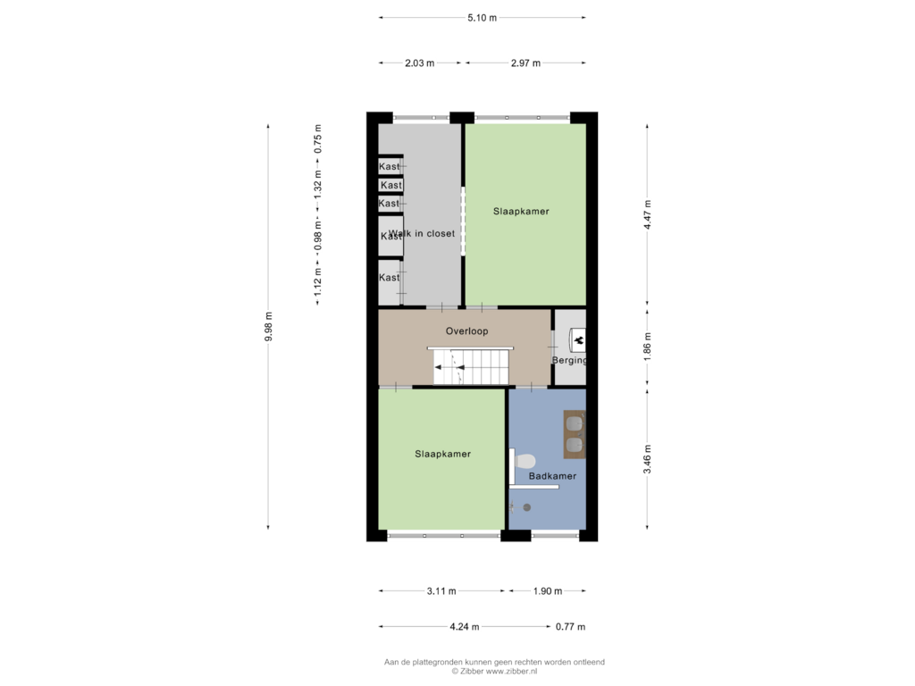 View floorplan of Eerste Verdieping of Rekemstraat 4