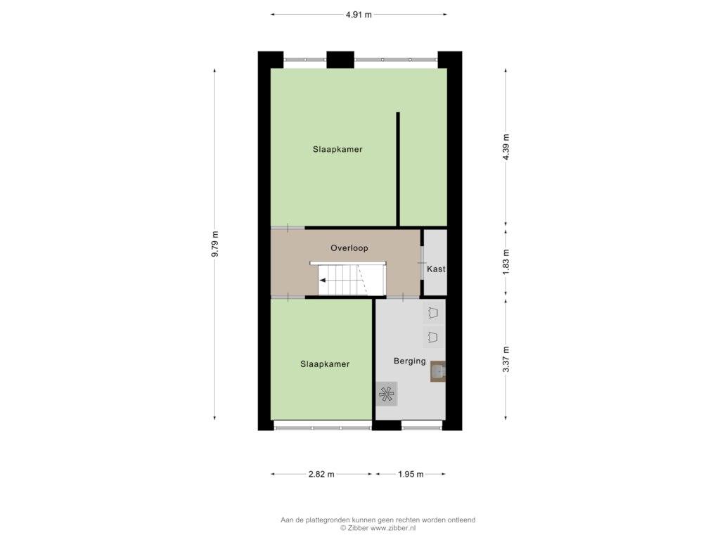 View floorplan of Tweede Verdieping of Rekemstraat 4