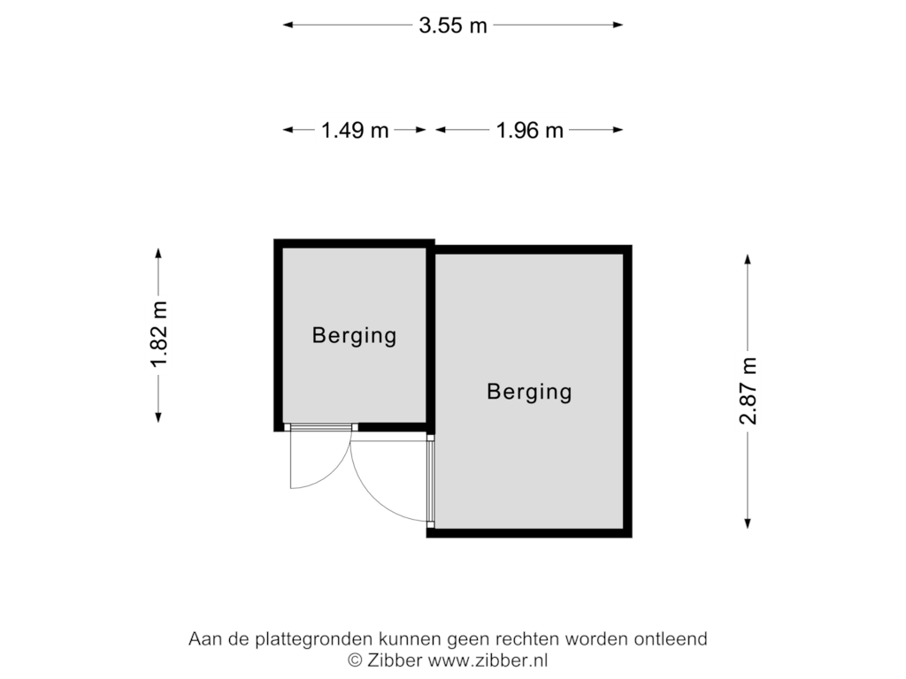 View floorplan of Berging of Rekemstraat 4