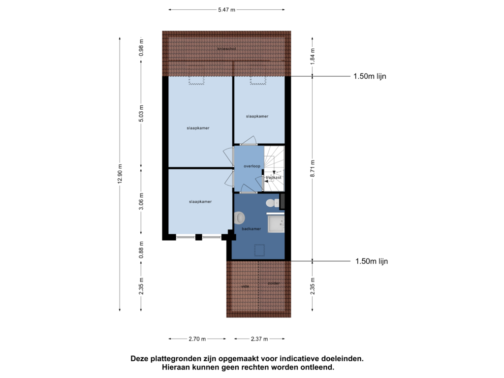 View floorplan of Eerste Verdieping of Albadastins 56