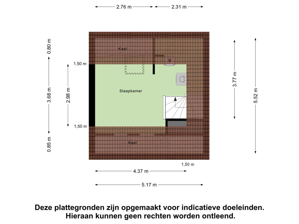 Bekijk plattegrond van Tweede Verdieping van mr. Jaap Burgerlaan 2