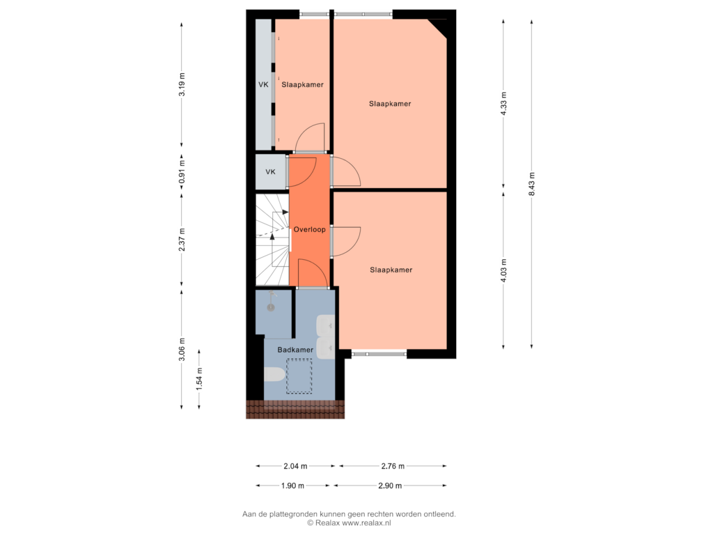 Bekijk plattegrond van Verdieping 1 van Maldegemstraat 31