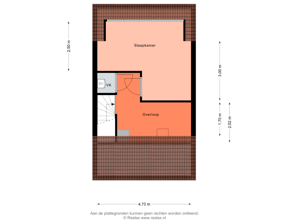 Bekijk plattegrond van Verdieping 2 van Maldegemstraat 31