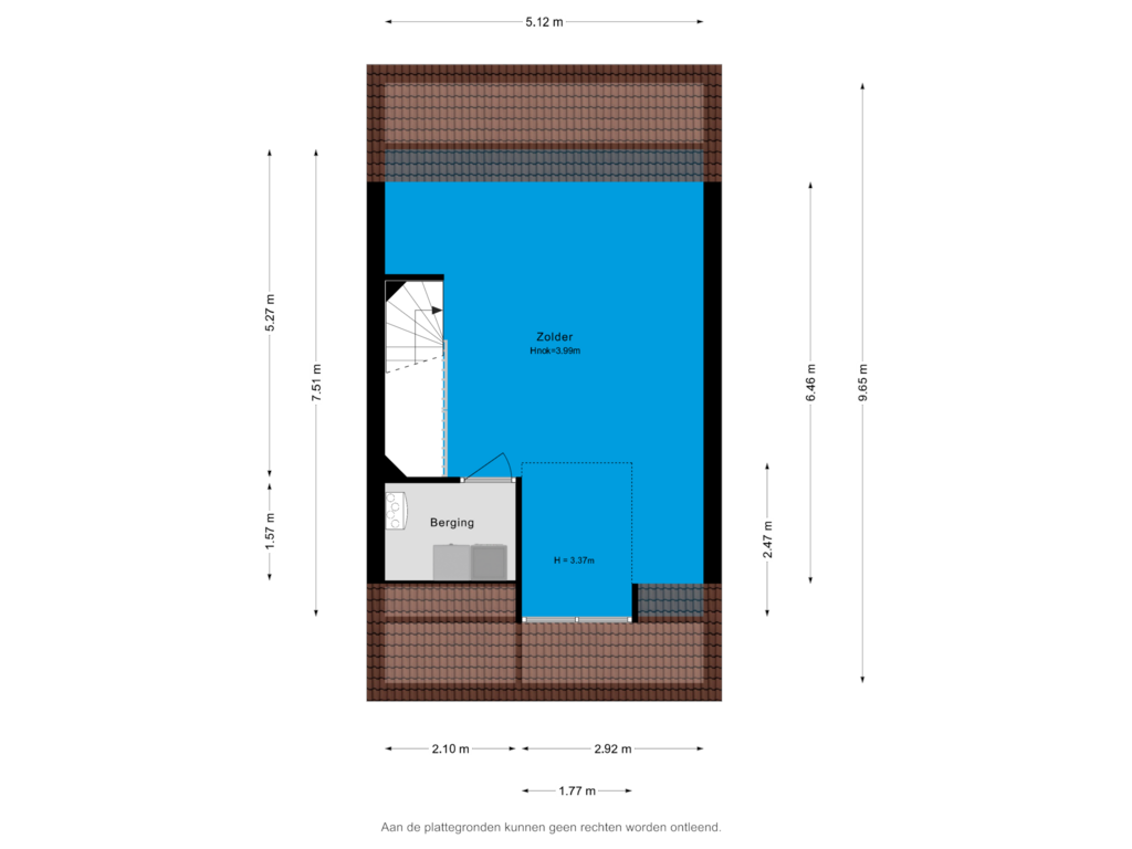 View floorplan of 2e verdieping of Brasem 6