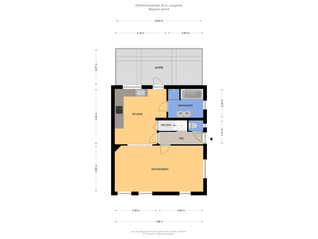 Bekijk plattegrond van Begane grond van Wilhelminastraat 28