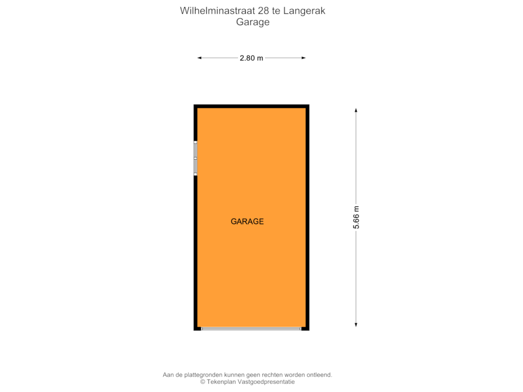 Bekijk plattegrond van Garage van Wilhelminastraat 28