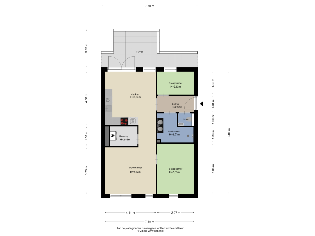 View floorplan of Appartement of Snelliussingel 182