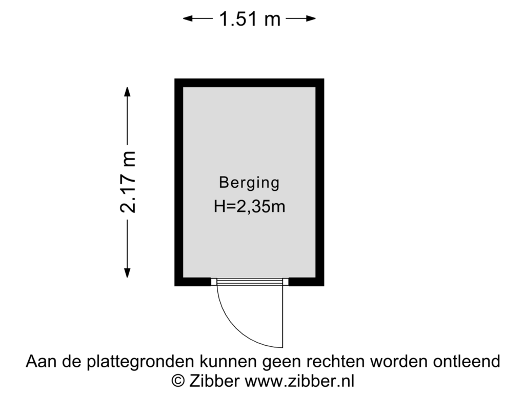 View floorplan of Berging of Snelliussingel 182