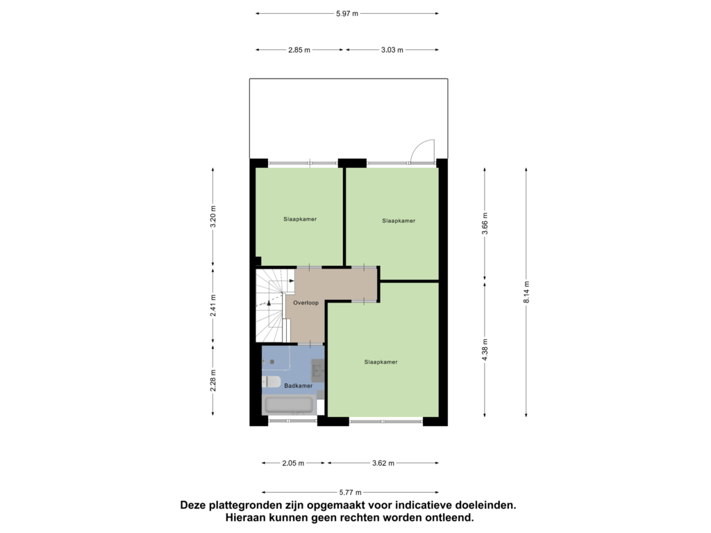 Bekijk plattegrond van Eerste Verdieping van Vivaldipad 7