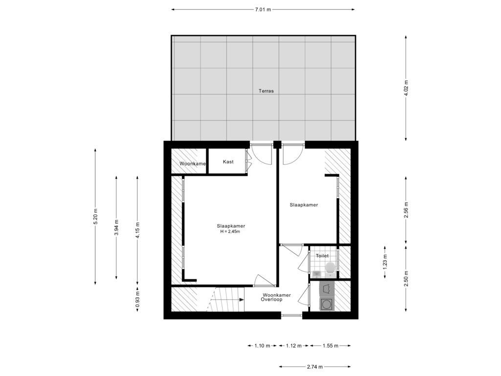 Bekijk plattegrond van 1e Verdieping van Herenweg 284-R3