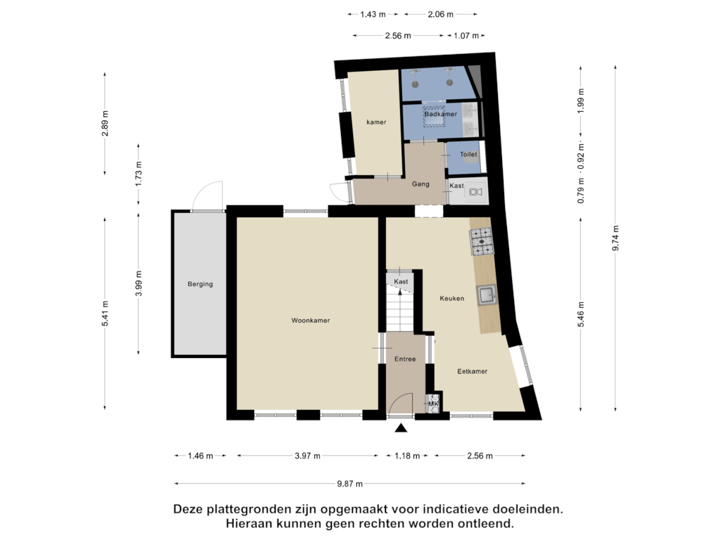 Bekijk plattegrond van Begane Grond van 't Bijltje 8