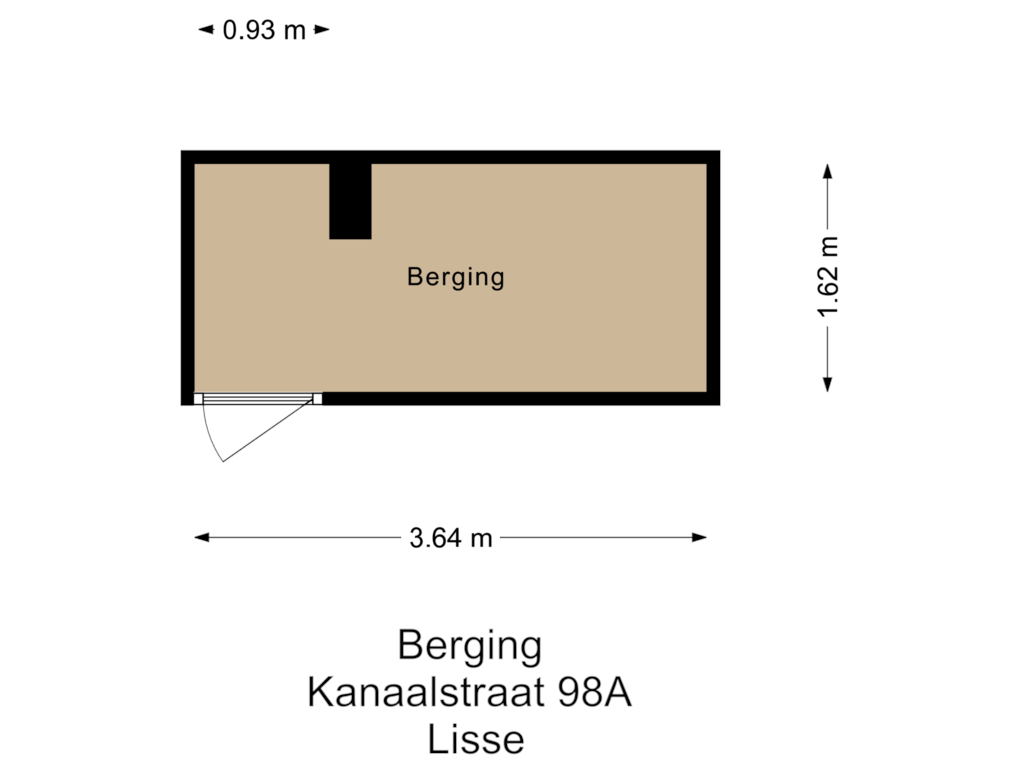 View floorplan of Berging of Kanaalstraat 98-A