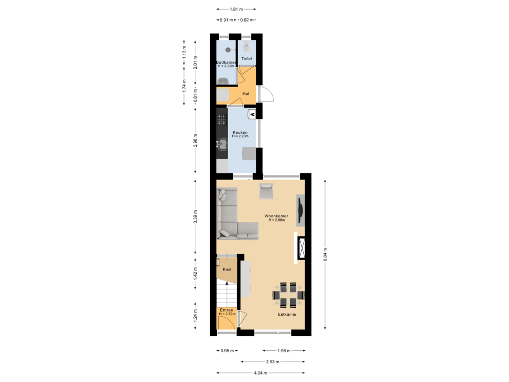 Bekijk plattegrond van Begane grond van Tafelbergstraat 90