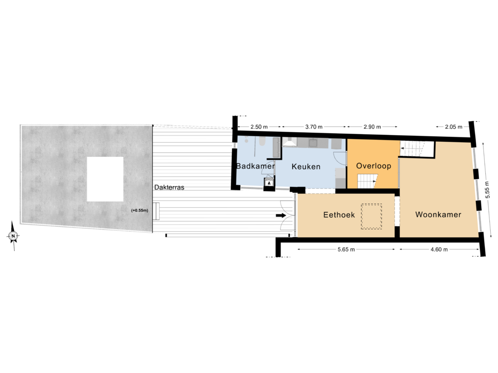 View floorplan of 1eV - Overzicht of Legeweg 37