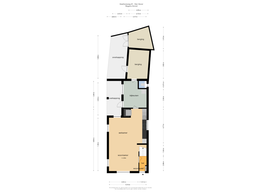 Bekijk plattegrond van Begane Grond van Gasthuisweg 41