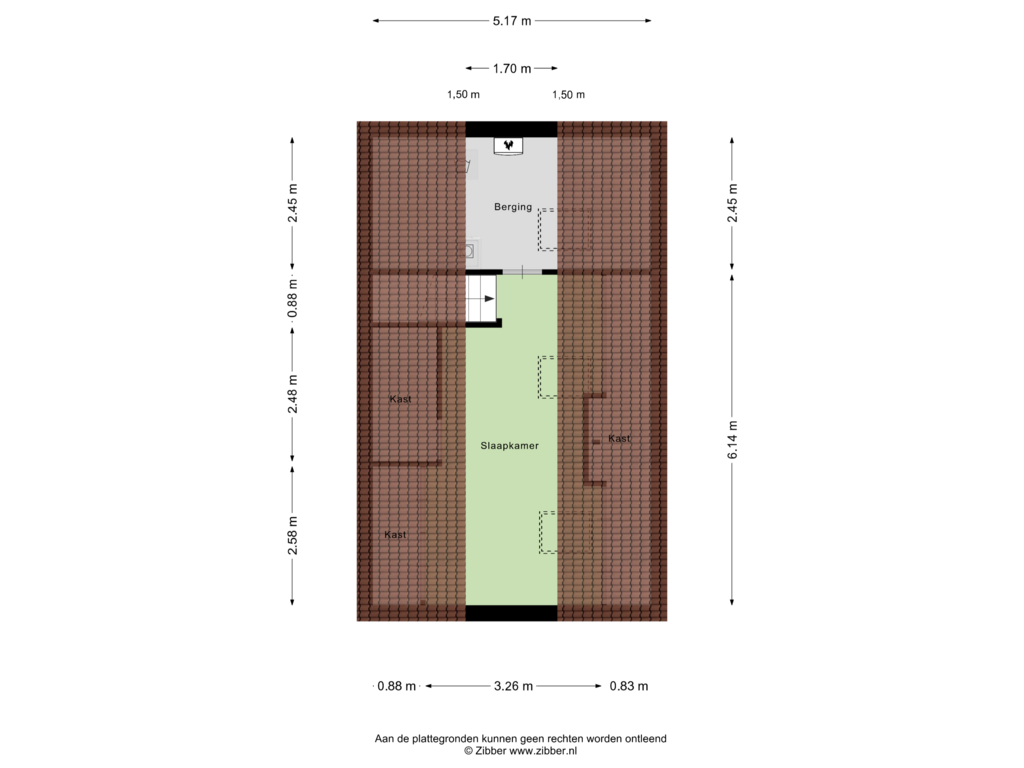 View floorplan of Tweede verdieping of Poeijersstraat 20