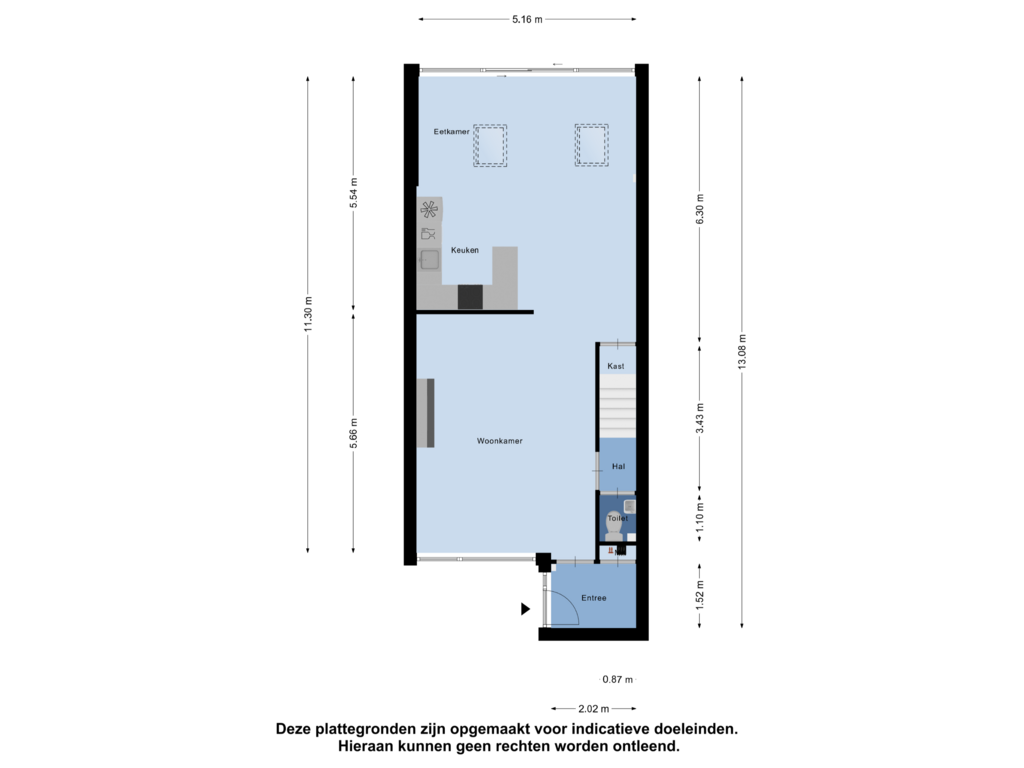 Bekijk plattegrond van Begane Grond van Grasgors 43