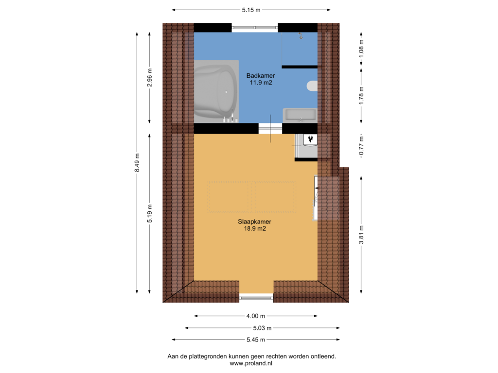 View floorplan of 2e Verdieping of Jacob van Lennepkade 44-3