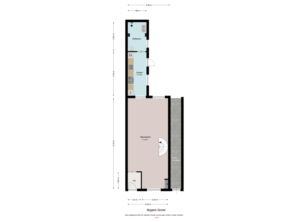 View floorplan of Begane Grond of Overhoven 80