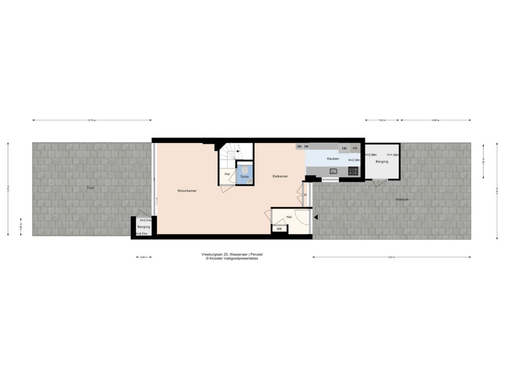 Bekijk plattegrond van Perceel van Vreeburglaan 20