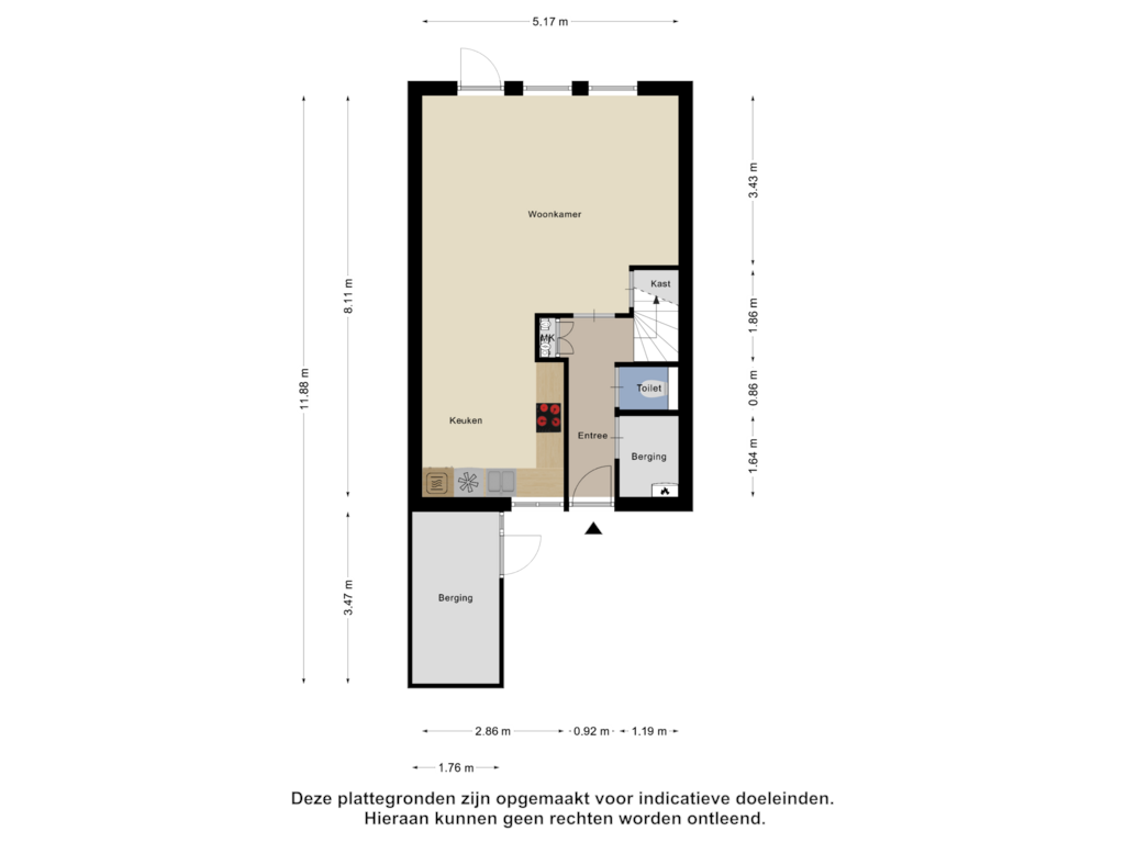 Bekijk plattegrond van Begane Grond van Bentismaheerd 155