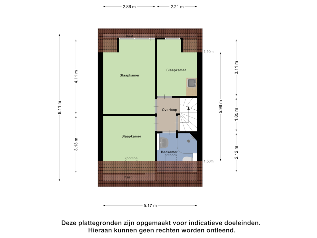 Bekijk plattegrond van Eerste Verdieping van Bentismaheerd 155