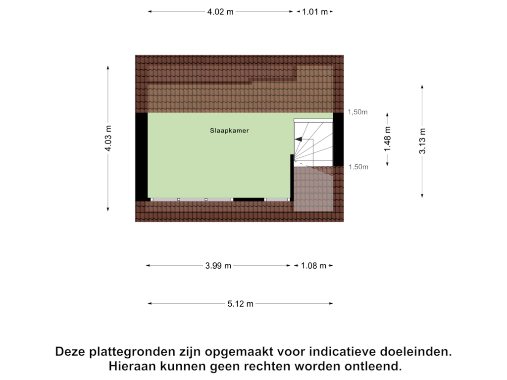 Bekijk plattegrond van Tweede Verdieping van Bentismaheerd 155