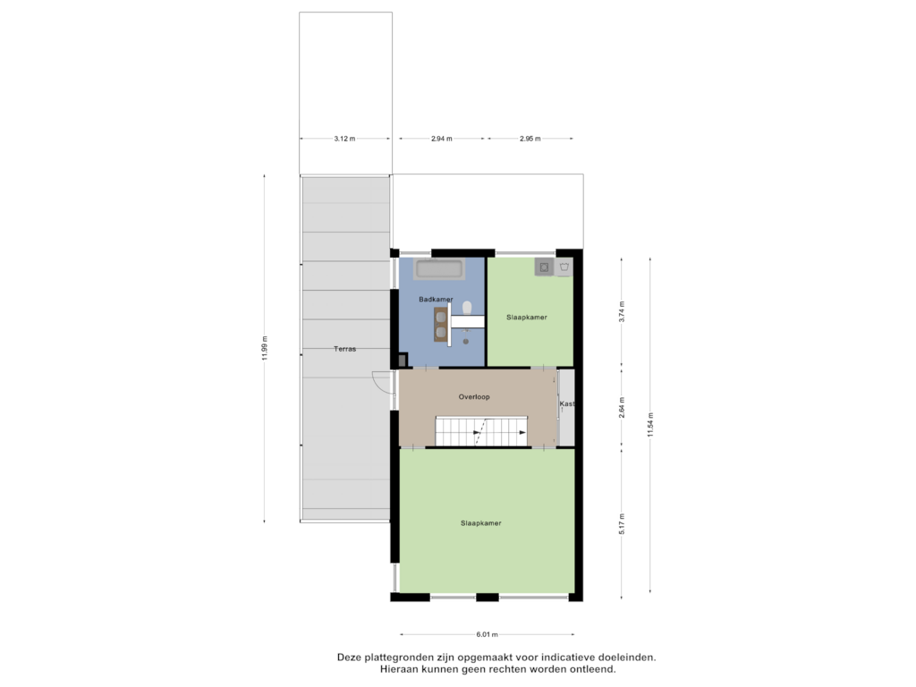 View floorplan of Eerste Verdieping of Celsiushage 20