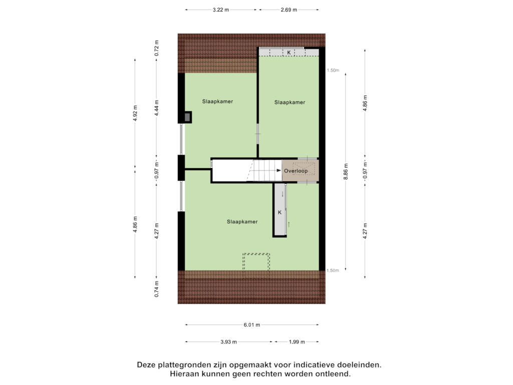 View floorplan of Tweede Verdieping of Celsiushage 20