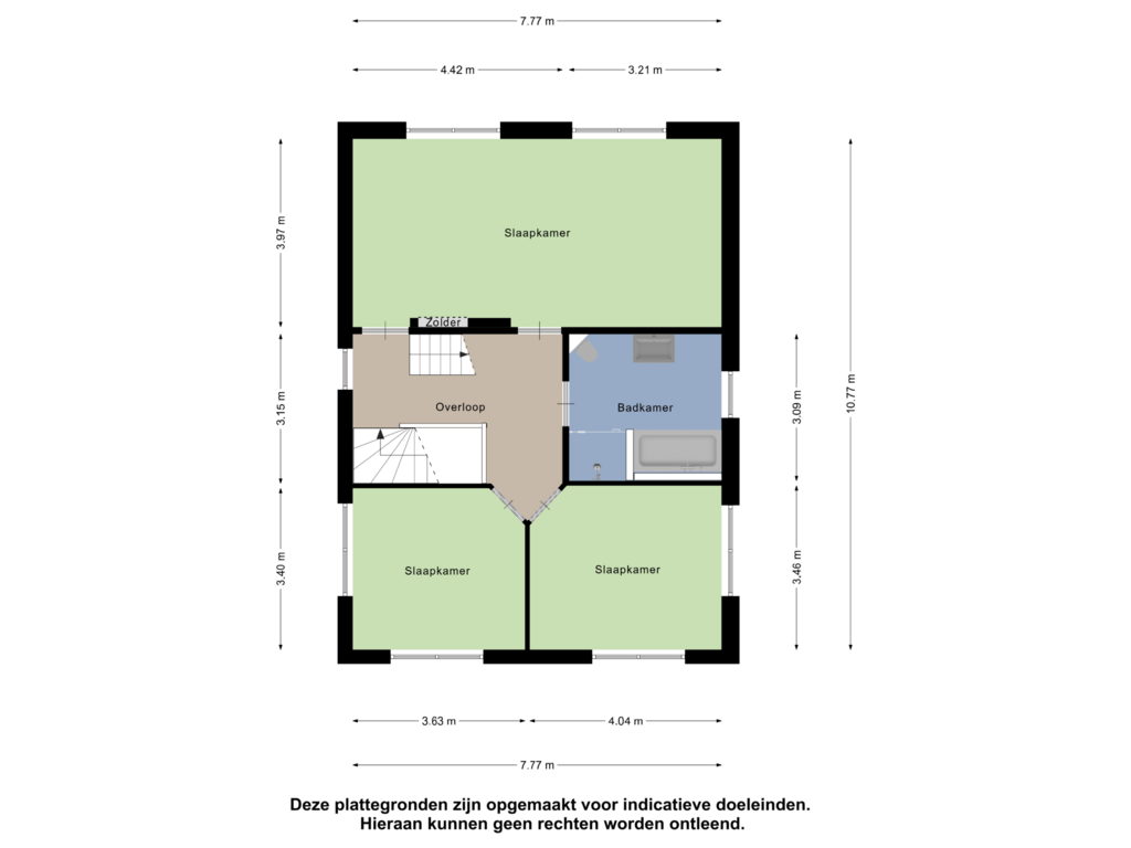 Bekijk plattegrond van Eerste Verdieping van Staringstraat 2