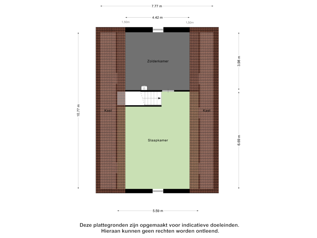 Bekijk plattegrond van Tweede Verdieping van Staringstraat 2