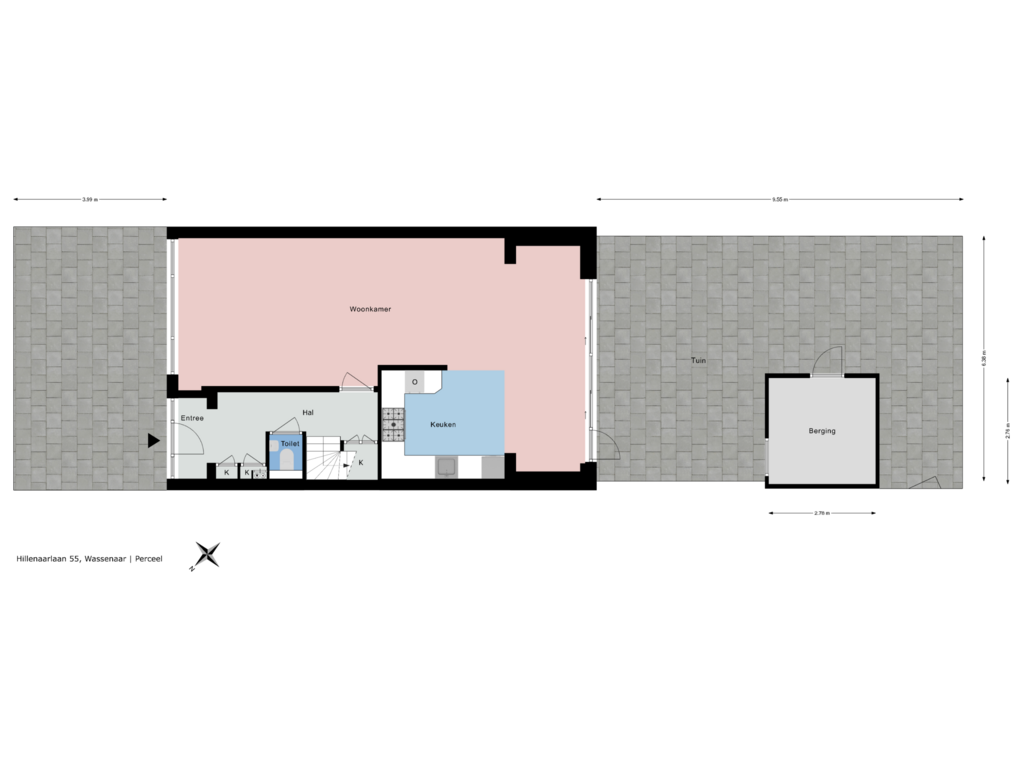 View floorplan of Perceel of Hillenaarlaan 55