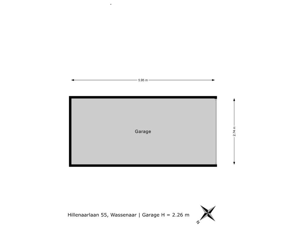 View floorplan of Garage of Hillenaarlaan 55