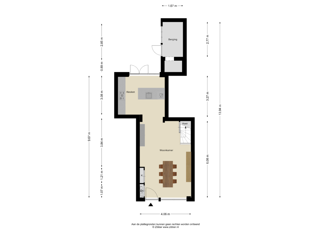 View floorplan of Begane Grond of Oude Varkenmarkt 32