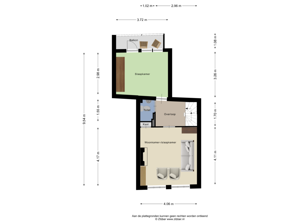 View floorplan of Eerste Verdieping of Oude Varkenmarkt 32