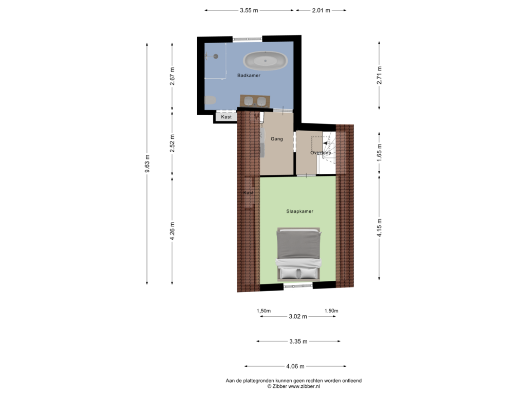 View floorplan of Tweede Verdieping of Oude Varkenmarkt 32