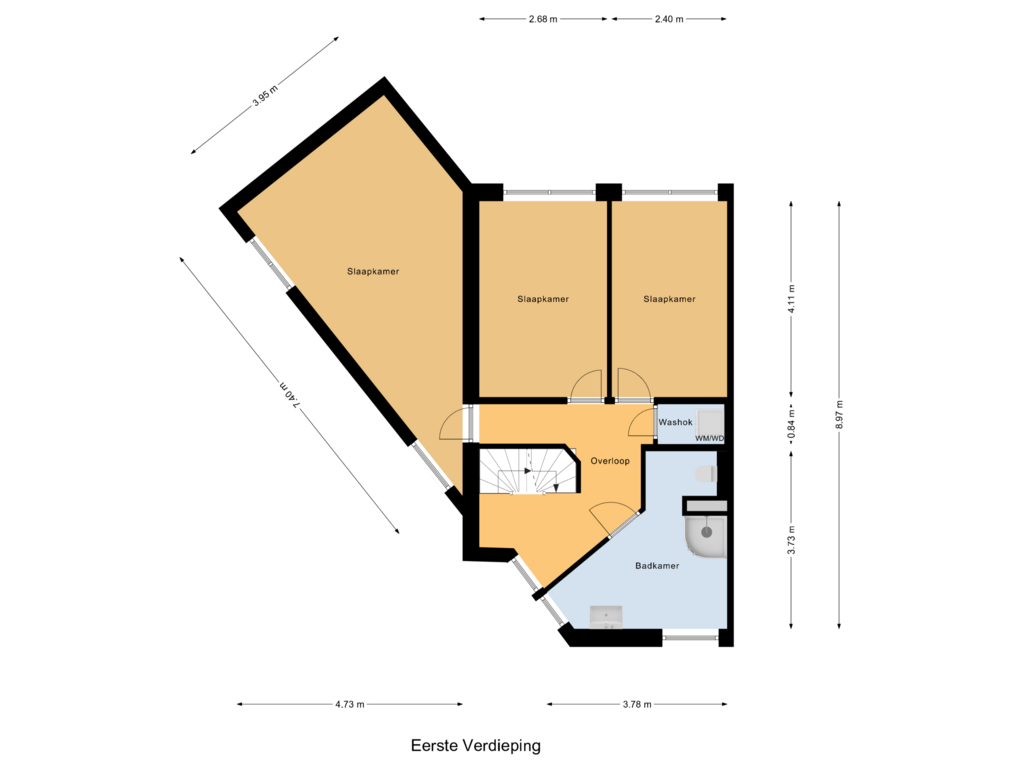 Bekijk plattegrond van Eerste Verdieping van Atalanta 71