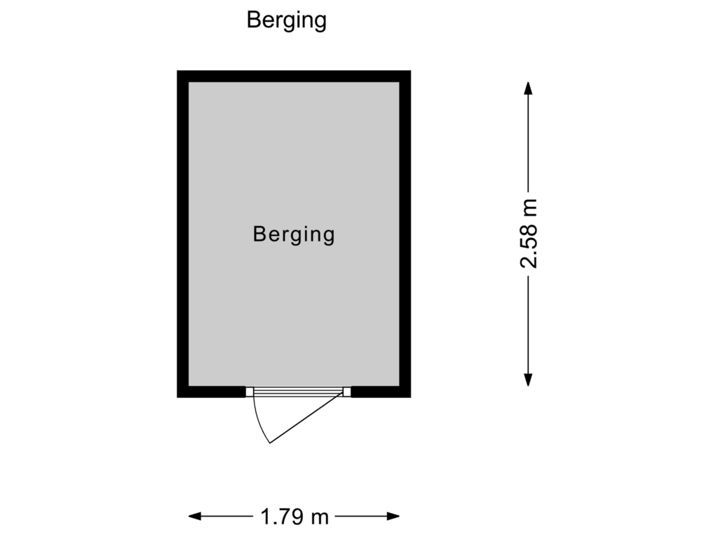 View floorplan of Berging of Anna van Hensbeeksingel 333